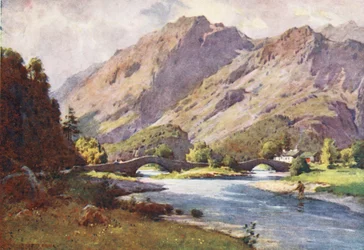 Lake District: Grange in Borrowdale, früher Morgen