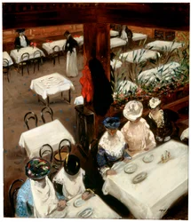 In einem Café, 1905