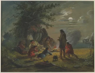 Mondlicht - Lagerszene