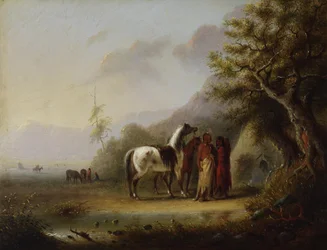 Sioux-Indianer in den Bergen
