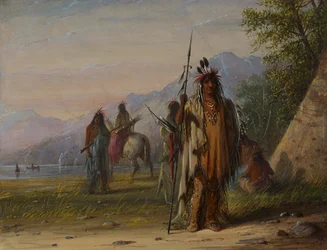 Lager der Snake-Indianer