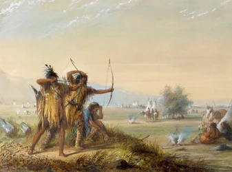 Schlangenindianer - beim Prüfen von Bögen