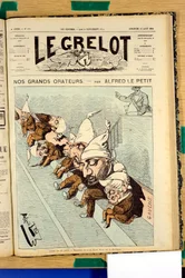 Titelblatt von „Le Grelot“, Nummer 175, Satirisch in Farben