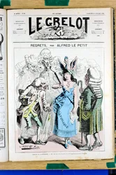 Titelblatt von „Le Grelot“, Nummer 67, Satirisch in Farben