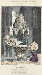 Le Boxis: Karikatur über Dupanloup - ill. vom 21/02/1871 in „Blumen, Früchte und Gemüse des Tages“