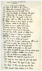 Originalmanuskript des Epilogs zu den Idyllen des Königs, um 1872