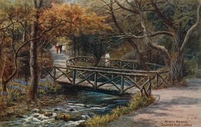 Rustikale Brücken, Groudle Glen, Isle of Man