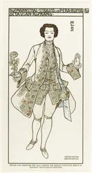 Kostümentwurf für die Oper Der Rosenkavalier von Richard Strauss, 1910