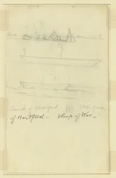 Stapellauf der Hartford, Kriegsschiff