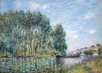 Eine Biegung des Flusses Loing bei Moret. Frühling, 1886