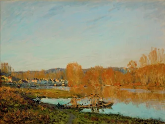 Herbst: Ufer der Seine bei Bougival