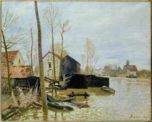 Hochwasser in Moret-sur-Loing