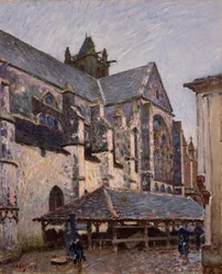 Die Kirche in Moret im Regen, 1894