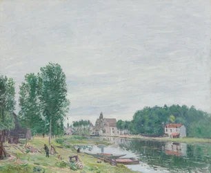 Die Matrat-Werft, Moret-sur-Loing, Regenwetter