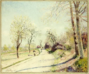 Die Straße von Veneux nach Moret an einem Frühlingstag, 1886