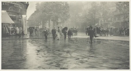 Ein nasser Tag auf dem Boulevard, Paris