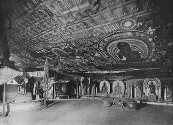 Rangiri-Felsentempel, Dambulla, um 1890, 1910