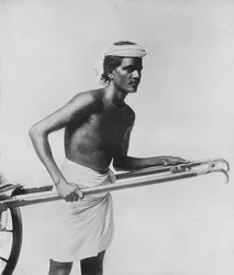 Rikscha-Kuli, um 1890