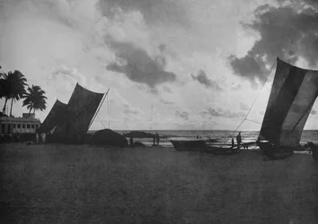 Sonnenuntergang, Mount Lavinia Küste, ca. 1890, 1910