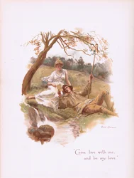 Komm, lebe mit mir und sei meine Liebe, aus Some Old Love Songs, veröffentlicht von Hildesheimer & Faulkner, 1892