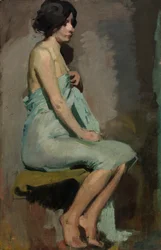 Studie einer sitzenden Frau