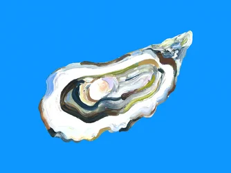 Blaues Austern-Abstrakt