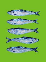 Frische blaue Sardinen