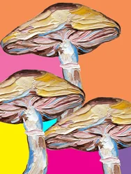 Psychedelische Pilz-Pop-Art