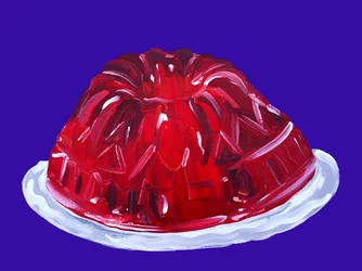 Lebendiges rotes Gelee