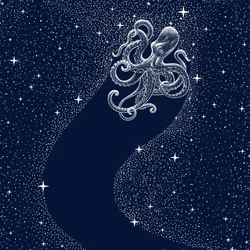 Kosmischer Oktopus im Flug