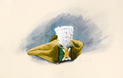 Der weiße Federbusch