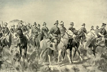 Australische Buschmänner auf dem Marsch, 1901
