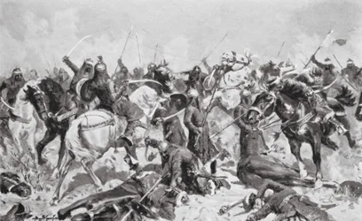 Der letzte Stand der Rajputen gegen die Mohammedaner im Jahr 1192 n. Chr.