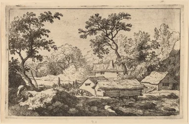Mühle unter einem Wasserfall