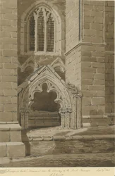 Lichfield Kathedrale - Südquerhaus: Rötelzeichnung, 9. Sep 1842