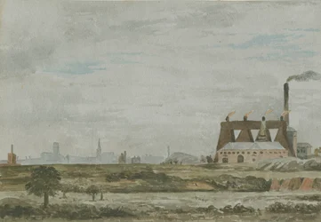 Wolverhampton - Südansicht: Aquarell, undatiert [ca. 1830]
