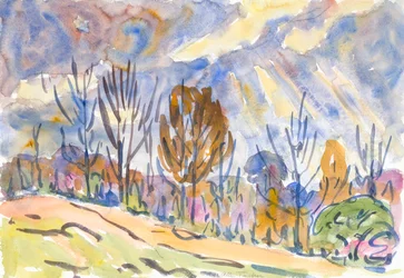 Aquarell Nr. 63, Straße