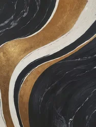 Schwarz-goldene Marmorschwünge