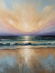 Goldener Ozean-Sonnenuntergang
