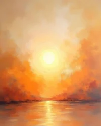 Strahlende Sonnenuntergangsreflexionen