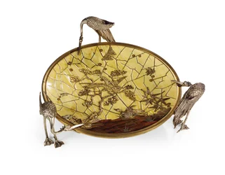 Tazza, Marketerie von Ferdinand Duvinage, zweite Hälfte des 19. Jahrhunderts
