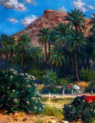 Oase von Nasreddine Dinet (Alphonse-Étienne Dinet). 1861 – 1929. ein französischer Orientalist Maler 1918