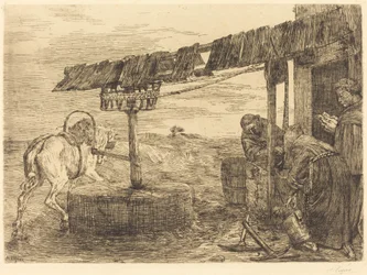 Pferdebetriebene Mühle