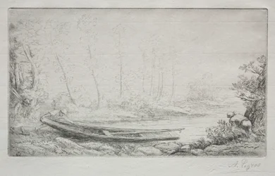 Le Départ pour le pêche, dans les brumes