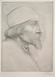 Mann mit Schädelkappe