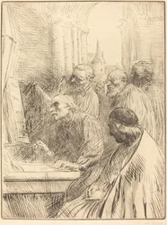 Mönche in der Kirche