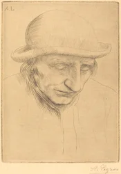 Bauer mit rundem Hut