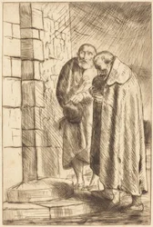 Der heilige Petrus und der heilige Paulus an der Tür von Herrn Richard