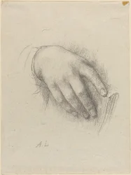 Die Hand der Tochter des Künstlers