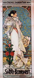 Ein Plakat für Sarah Bernhardts Abschiedstournee in Amerika, 1905-1906